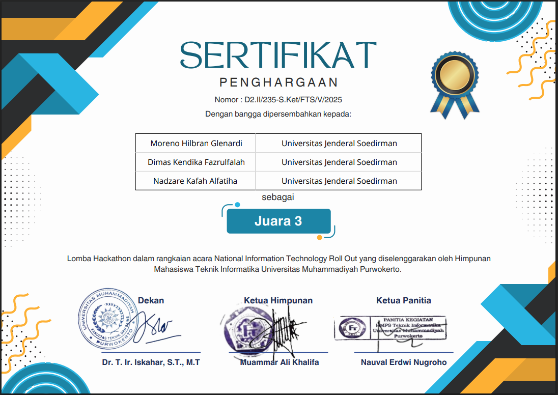 Hackathon Certificate
